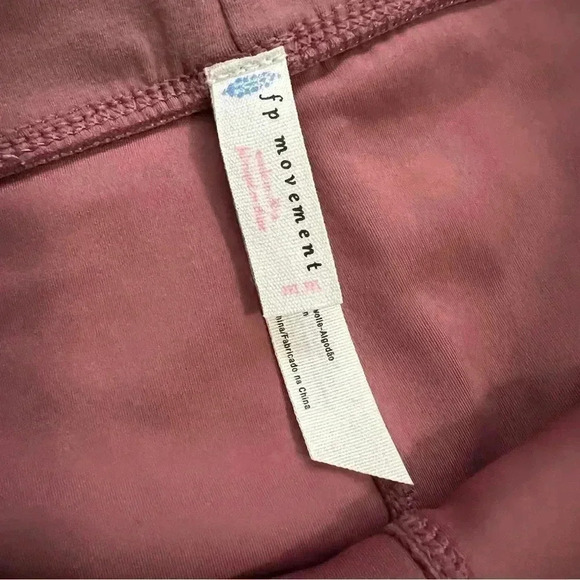 Free People Turnout Movement Leggings Ballet Core Tie Leg Criss Cross Mauve Med - Picture 8 of 15